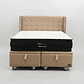 Cama Baul Super King + Colchon Black Prime - Modelo Dos + Respaldo / Ruedas A Eleccion (Beige) - Miniatura 8