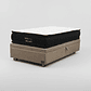 Cama Baul 1.5 Plaza + Colchon Black Prime - Modelo Dos / Ruedas A Eleccion (Beige) - Miniatura 2
