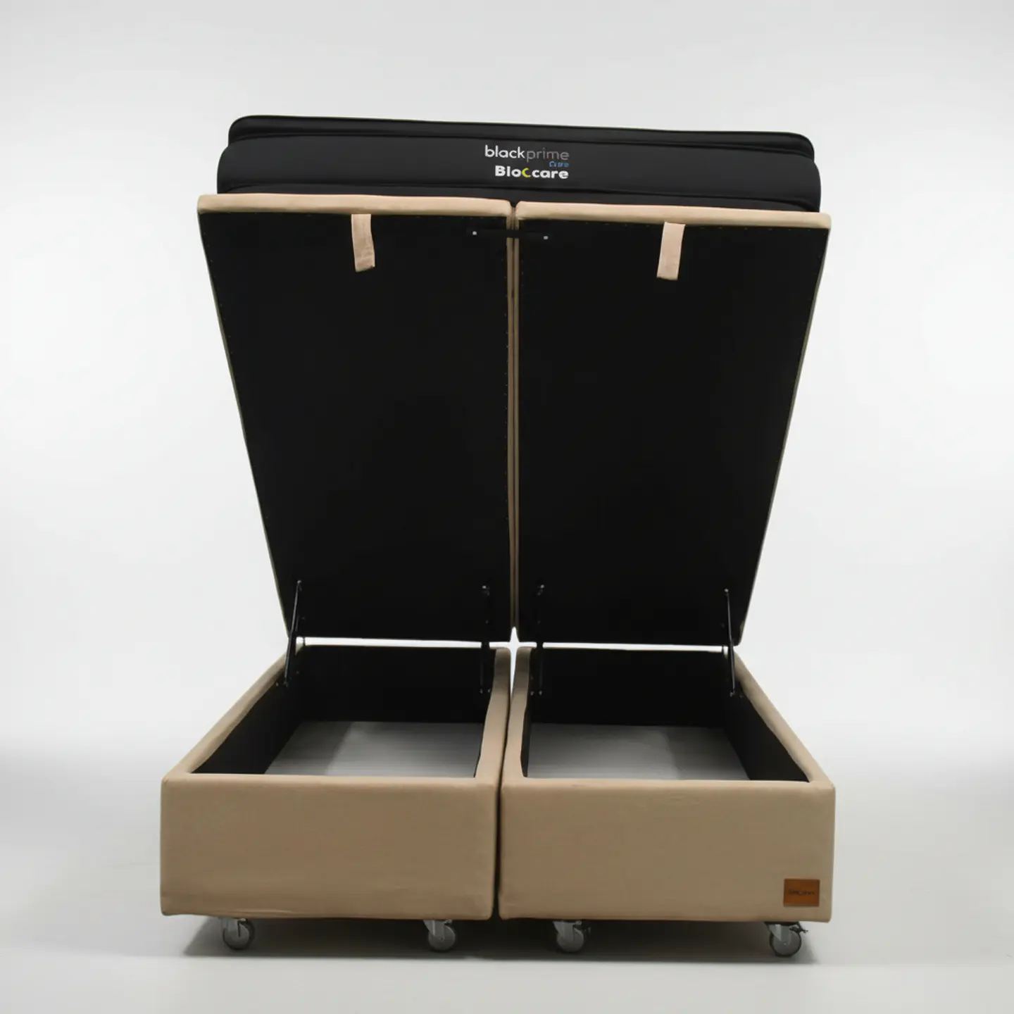 Cama Baul Super King + Colchon Black Prime - Modelo Dos / Ruedas A Eleccion (Beige) 6
