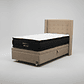 Cama Baul 1.5 Plaza + Colchon Black Prime - Modelo Dos + Respaldo / Ruedas A Eleccion (Beige) - Miniatura 8