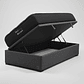 Cama Baul 1.5 Plaza + Colchon Black Prime - Modelo Uno / Con Patas De Madera  - thumbnail 2