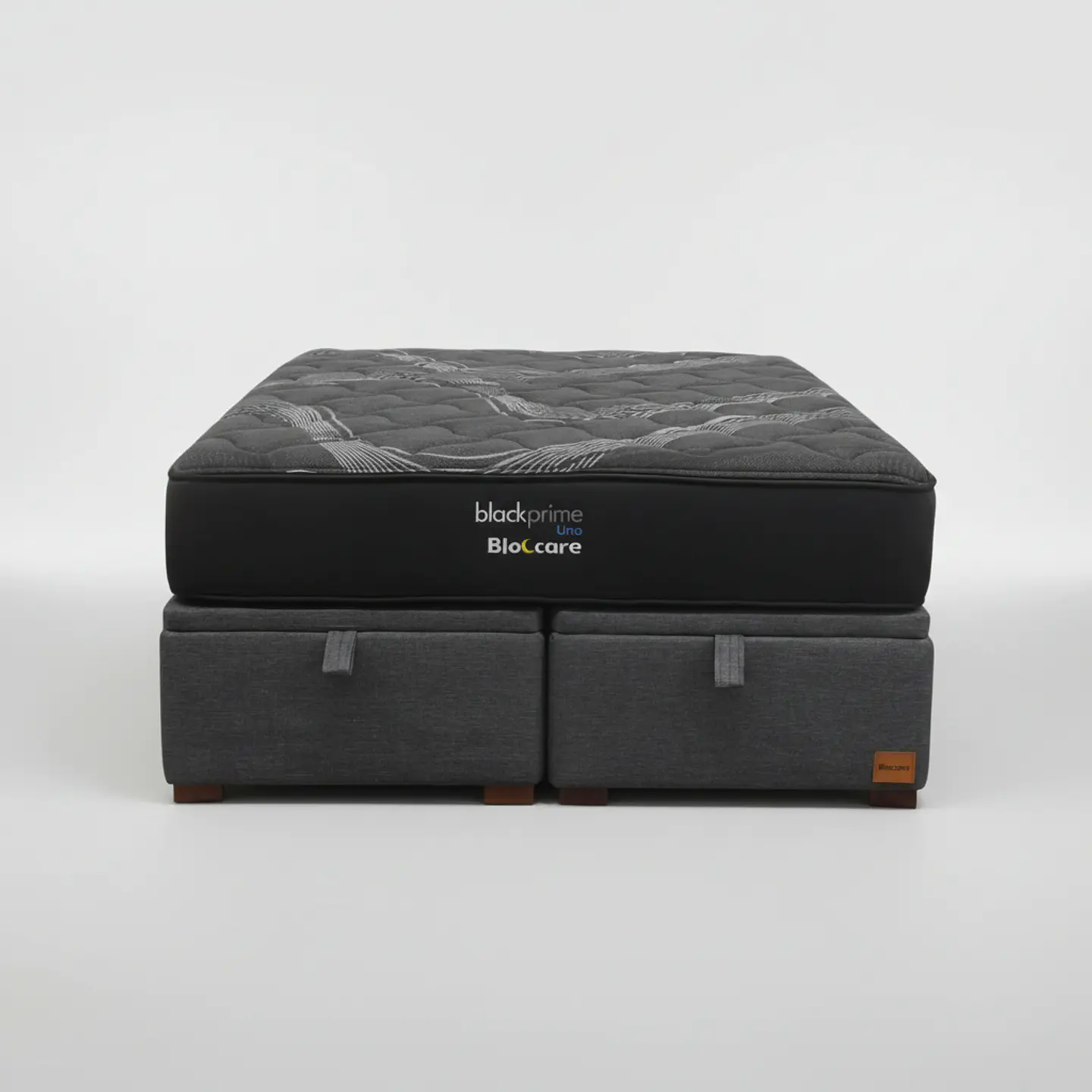 Cama Baul 2 Plazas + Colchon Black Prime - Modelo Uno / Con Patas De Madera  2