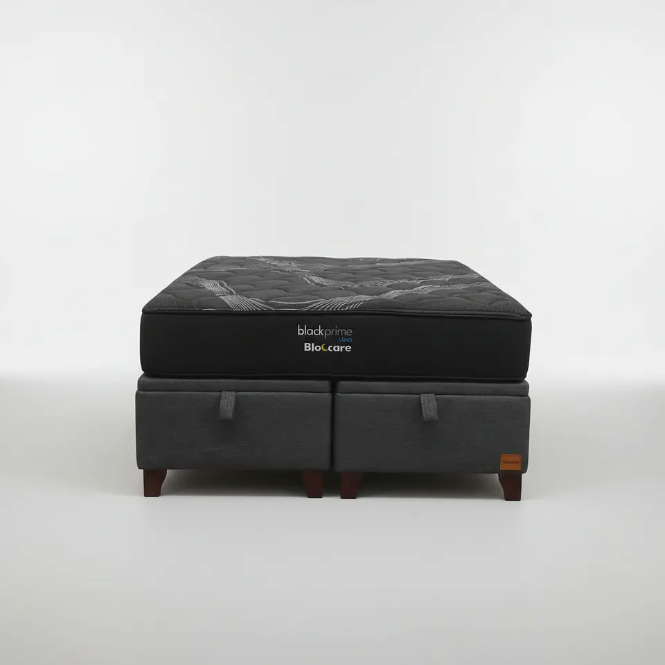 Cama Baul Super King + Colchon Black Prime - Modelo Uno / Con Patas De Madera  6