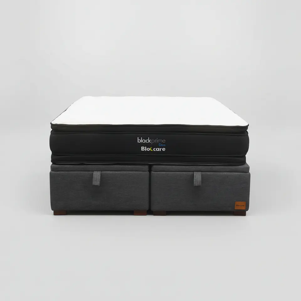 Cama Baul 2 Plazas + Colchon Black Prime - Modelo Dos / Con Patas De Madera 2