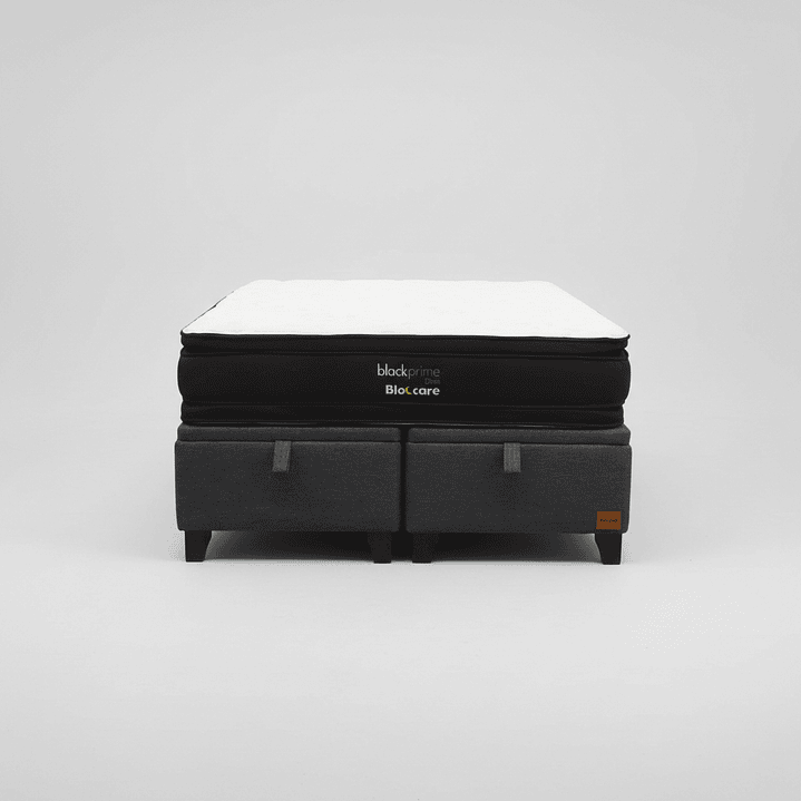 Cama Baul 2 Plazas + Colchon Black Prime - Modelo Dos / Con Patas De Madera 5