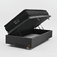 Cama Baul 1.5 Plaza + Colchon Black Prime - Modelo Dos / Ruedas A Eleccion (Gris) - Miniatura 4