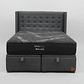 Cama Baul King + Colchon Black Prime - Modelo Uno + Respaldo / Con Patas  - Miniatura 2