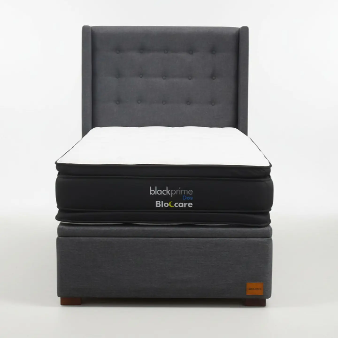 Cama Baul 1.5 Plaza + Colchon Black Prime - Modelo Dos + Respaldo / Con Patas 2