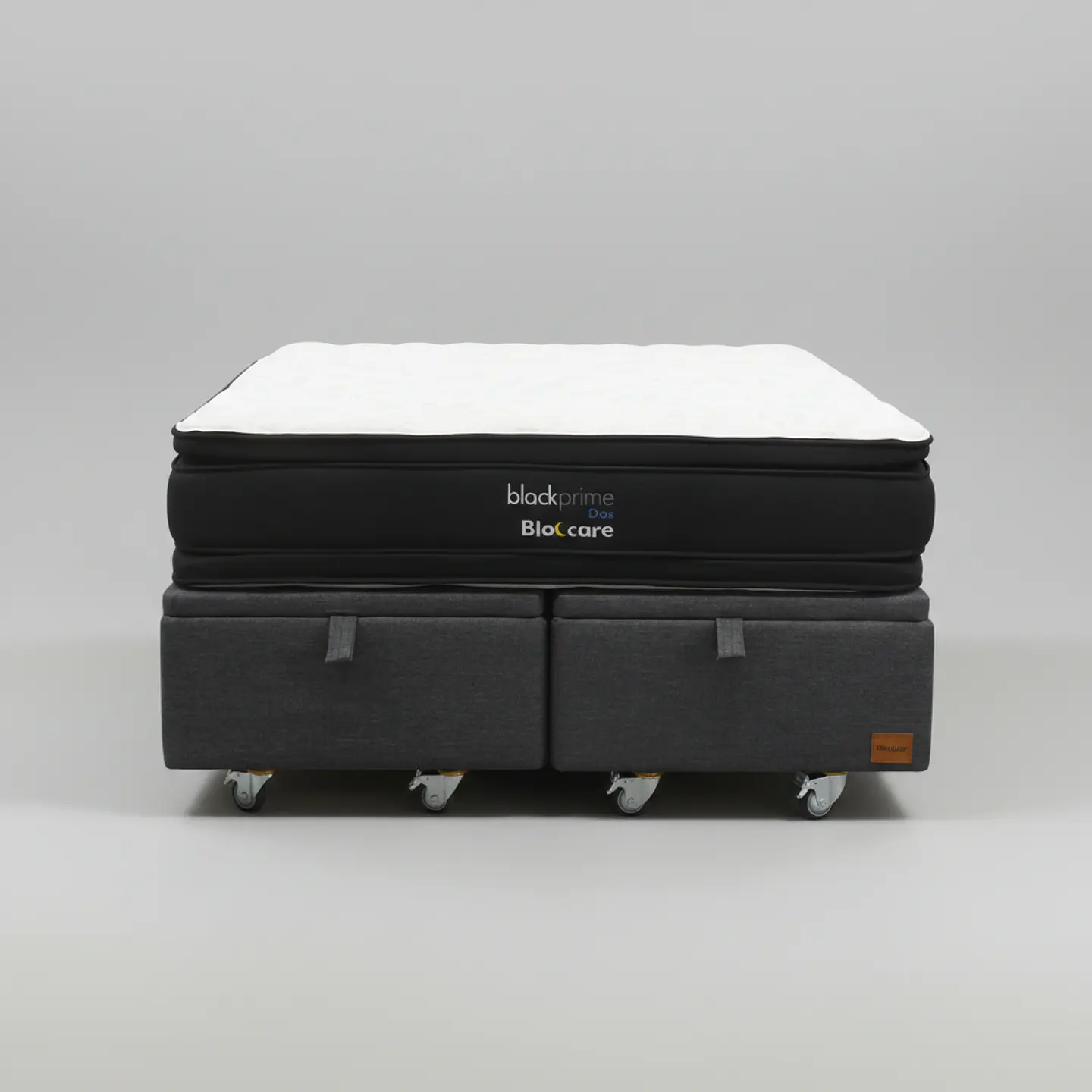 Cama Baul Super King + Colchon Black Prime - Modelo Dos / Ruedas A Eleccion (Gris) 8