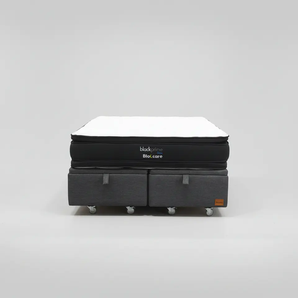 Cama Baul Super King + Colchon Black Prime - Modelo Dos / Ruedas A Eleccion (Gris) 5