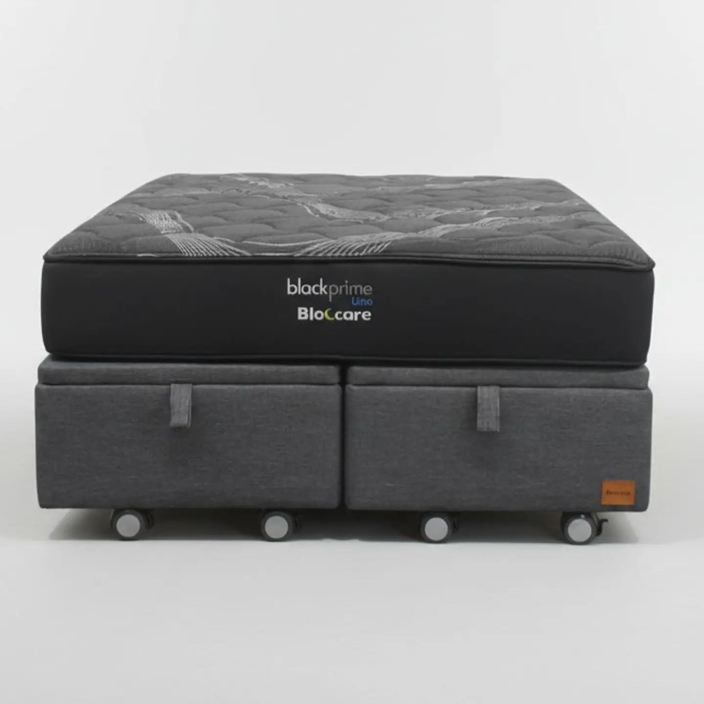 Cama Baul 2 Plaza + Colchon Black Prime - Modelo Uno / Ruedas A Eleccion (Gris) 2