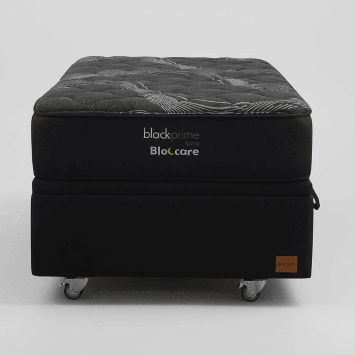 Cama Baul 1.5 Plaza + Colchon Black Prime - Modelo Uno / Ruedas A Eleccion (Negro) 8