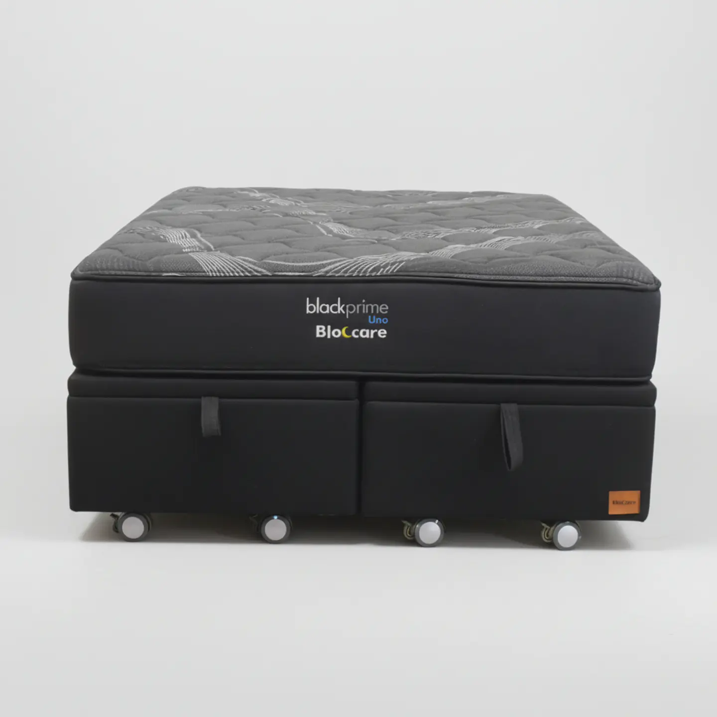 Cama Baul 2 Plaza + Colchon Black Prime - Modelo Uno / Ruedas A Eleccion (Negro) 3