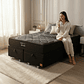 Cama Baul Super King + Colchon Black Prime - Modelo Uno / Ruedas A Eleccion (Negro) - Miniatura 1