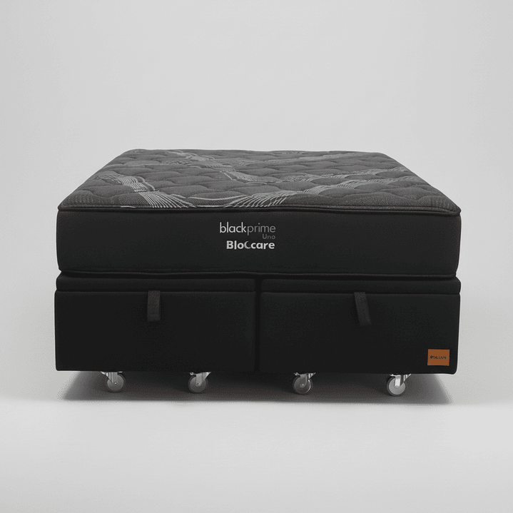 Cama Baul Super King + Colchon Black Prime - Modelo Uno / Ruedas A Eleccion (Negro) 5