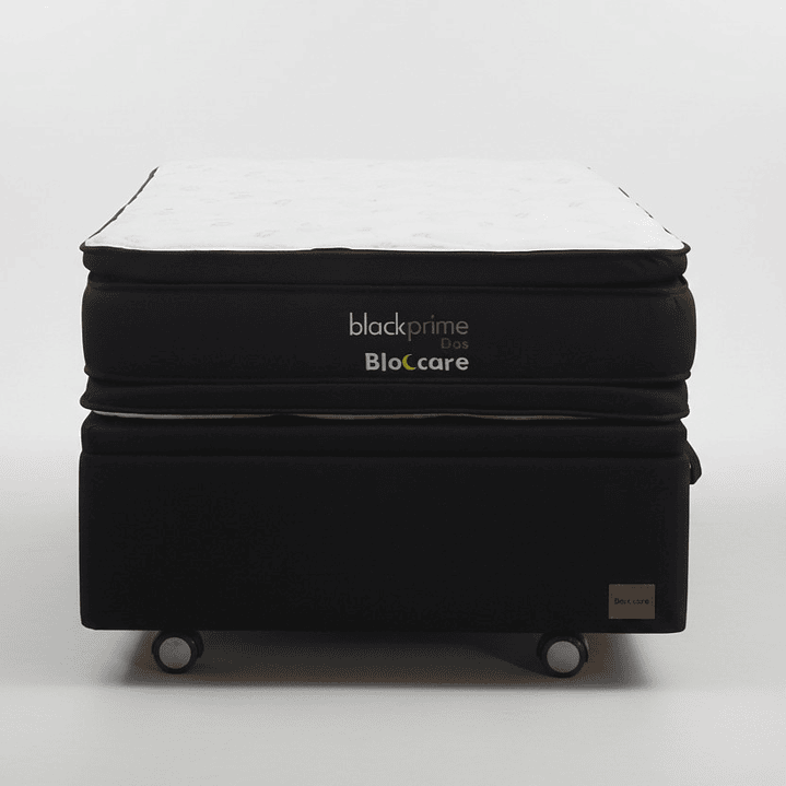 Cama Baul 1.5 Plaza + Colchon Black Prime - Modelo Dos / Ruedas A Eleccion (Negro) 2