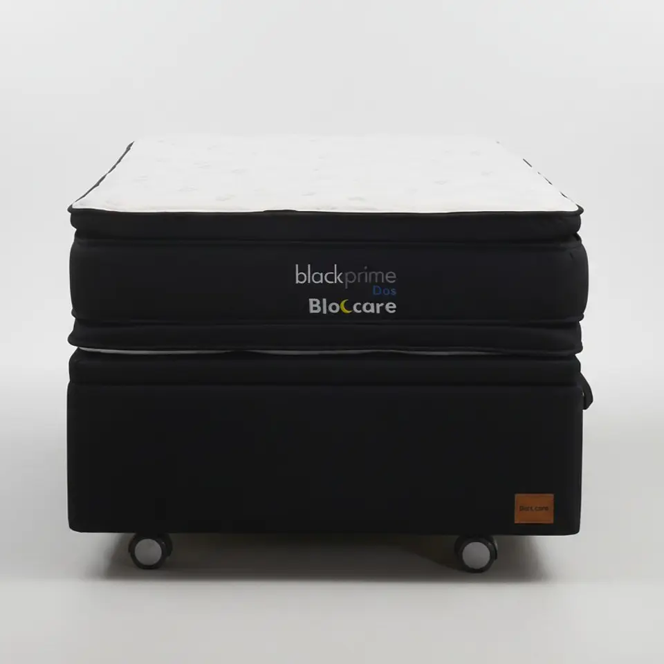 Cama Baul 1.5 Plaza + Colchon Black Prime - Modelo Dos / Ruedas A Eleccion (Negro) 2