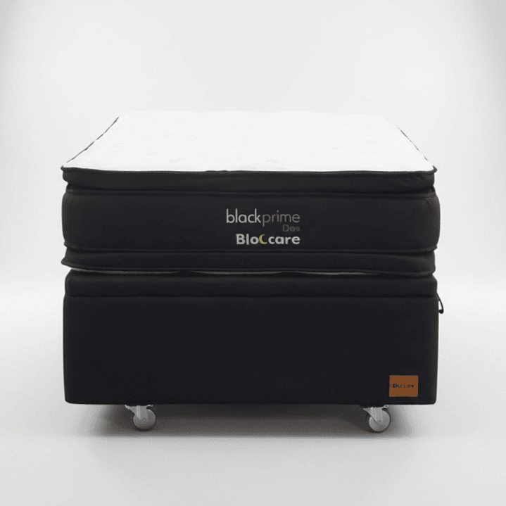 Cama Baul 1.5 Plaza + Colchon Black Prime - Modelo Dos / Ruedas A Eleccion (Negro) 4