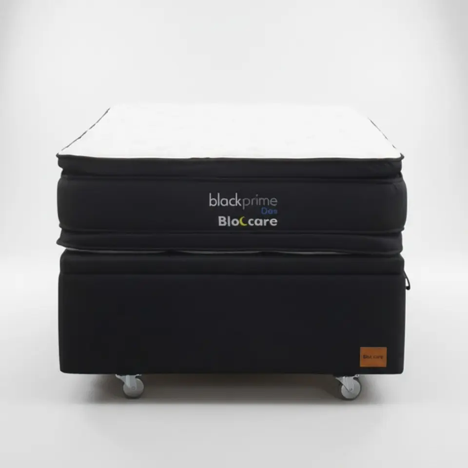 Cama Baul 1.5 Plaza + Colchon Black Prime - Modelo Dos / Ruedas A Eleccion (Negro) 4