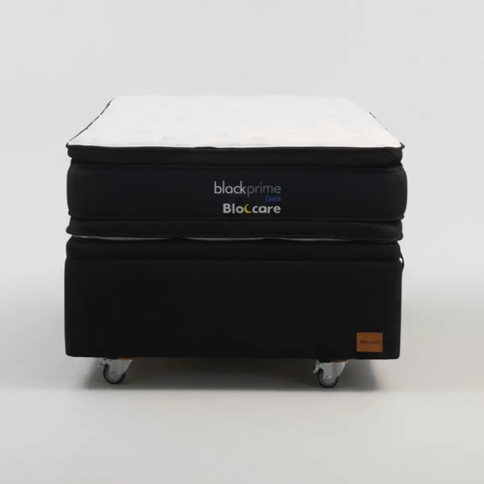 Cama Baul 1.5 Plaza + Colchon Black Prime - Modelo Dos / Ruedas A Eleccion (Negro) 6