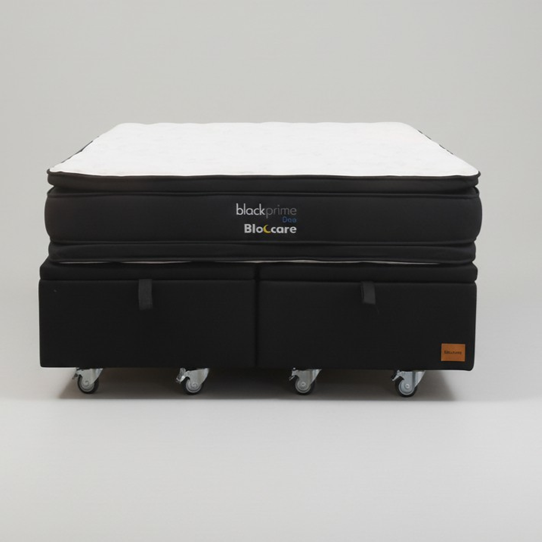 Cama Baul 2 Plaza + Colchon Black Prime - Modelo Dos / Ruedas A Eleccion (Negro) 6