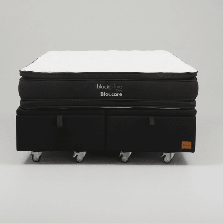 Cama Baul 2 Plaza + Colchon Black Prime - Modelo Dos / Ruedas A Eleccion (Negro) 6