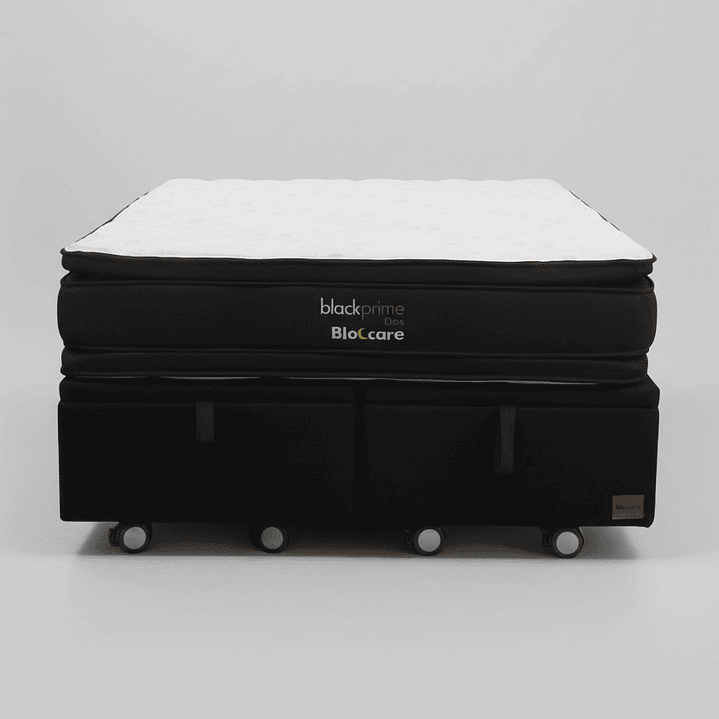 Cama Baul King + Colchon Black Prime - Modelo Dos / Ruedas A Eleccion (Negro) 2