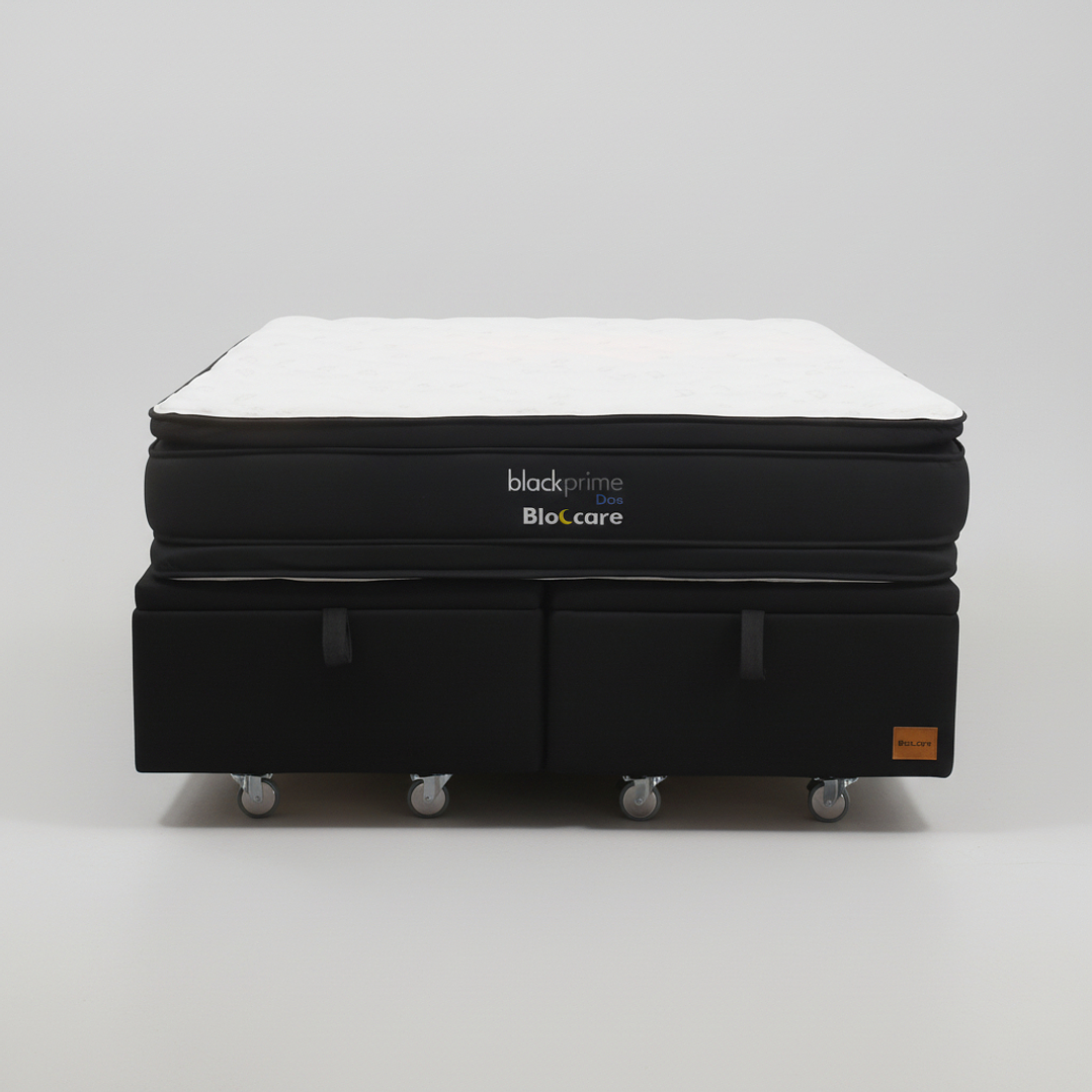 Cama Baul King + Colchon Black Prime - Modelo Dos / Ruedas A Eleccion (Negro) 4