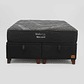 Cama Baul King + Colchon Black Prime - Modelo Uno / Con Patas De Madera (Negro) - Miniatura 5