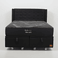 Cama Baul King + Colchon Black Prime - Modelo Uno + Respaldo / Ruedas A Eleccion (Negro) - Miniatura 5
