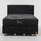 Cama Baul Super King + Colchon Black Prime - Modelo Uno + Respaldo / Ruedas A Eleccion (Negro) - Miniatura 7