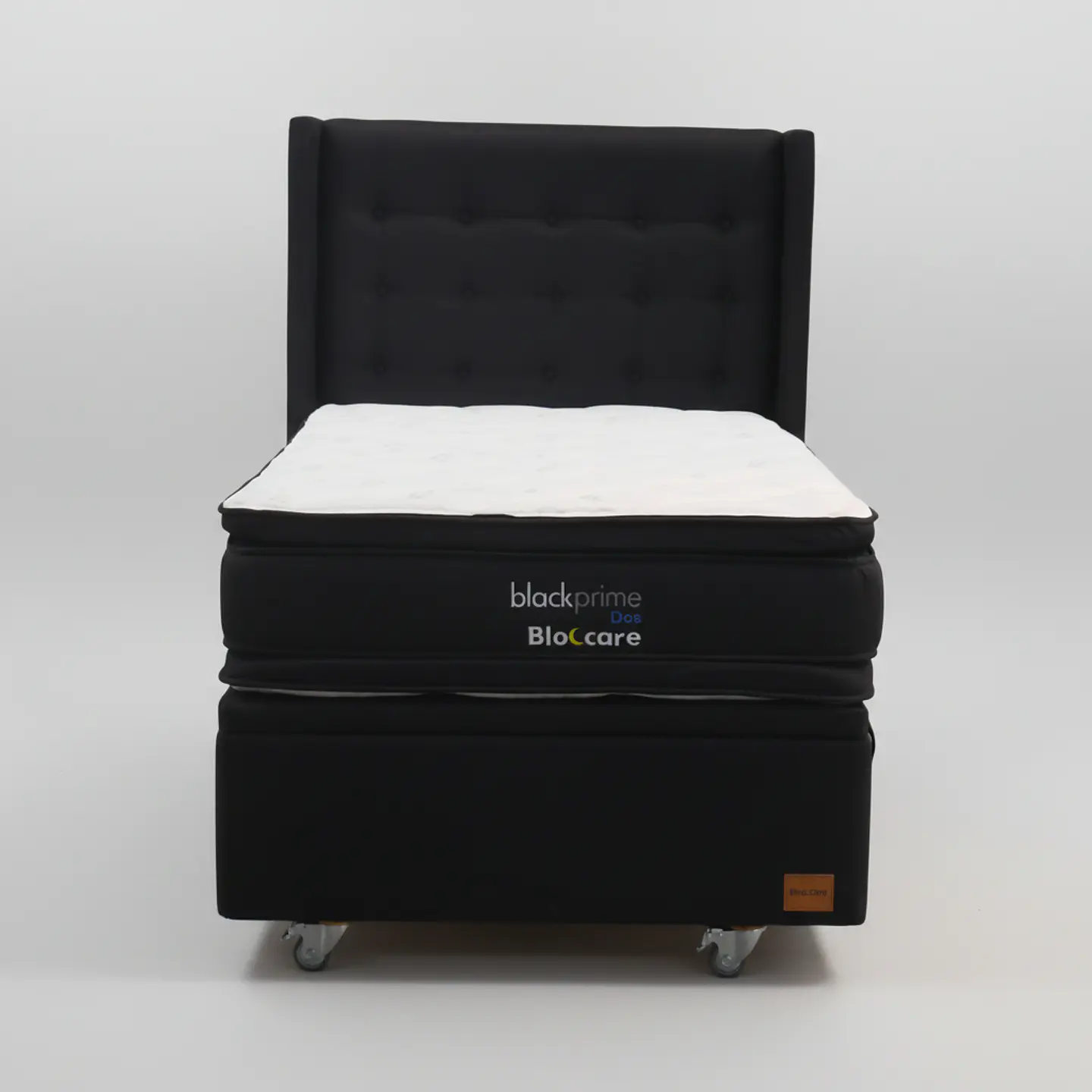 Cama Baul 1.5 Plaza + Colchon Black Prime - Modelo Dos + Respaldo / Ruedas A Eleccion (Negro) 7