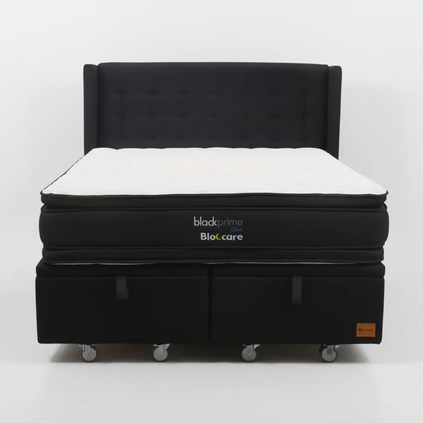 Cama Baul King + Colchon Black Prime - Modelo Dos + Respaldo / Ruedas A Eleccion (Negro) 5