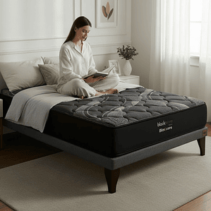 Cama 1 Plaza Box 8 cm + Colchon Black Prime - Modelo Uno / Con Patas De Madera (Gris)