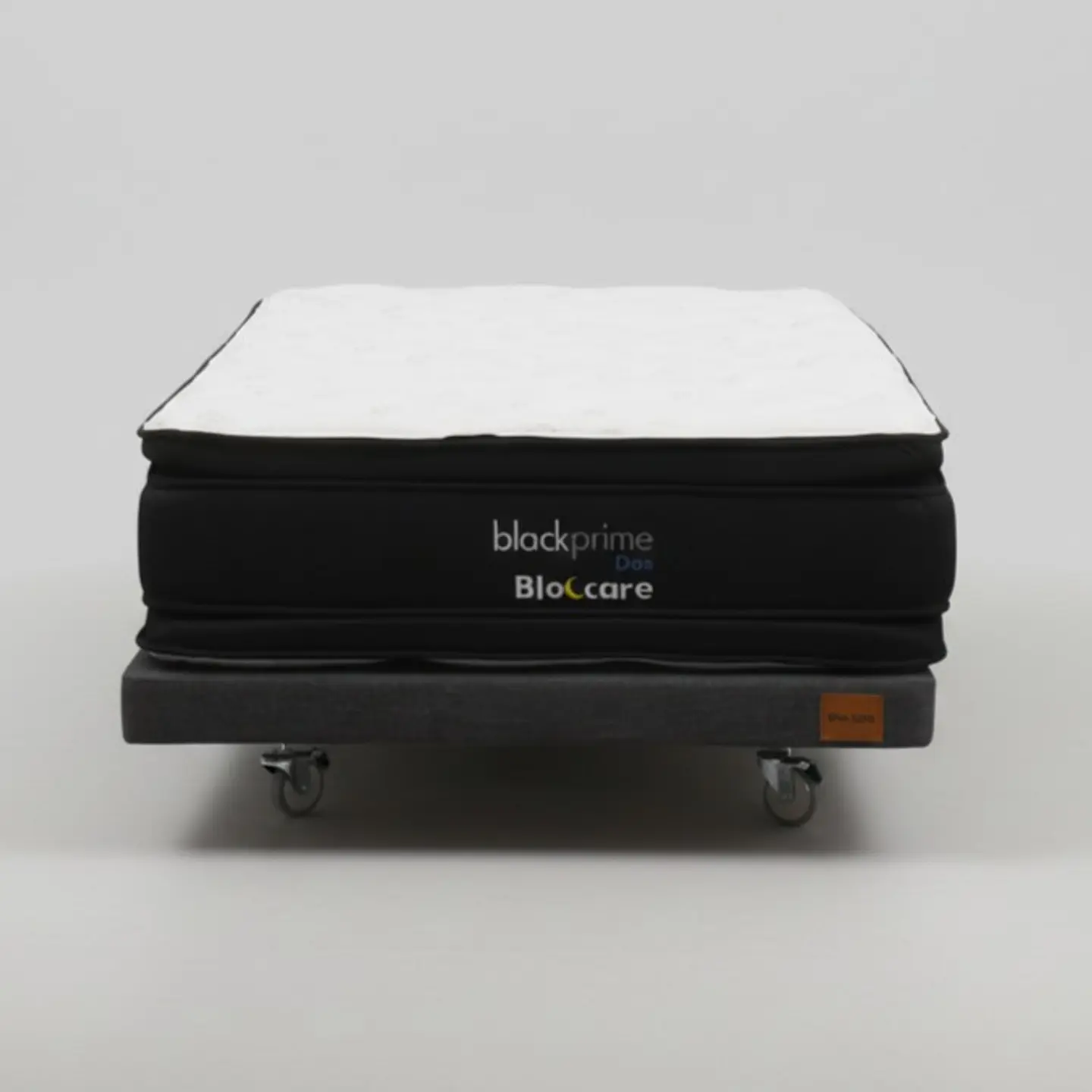 Cama 1.5 Plaza Box 8 cm + Colchon Black Prime - Modelo Dos - Ruedas A Eleccion (Gris) 5