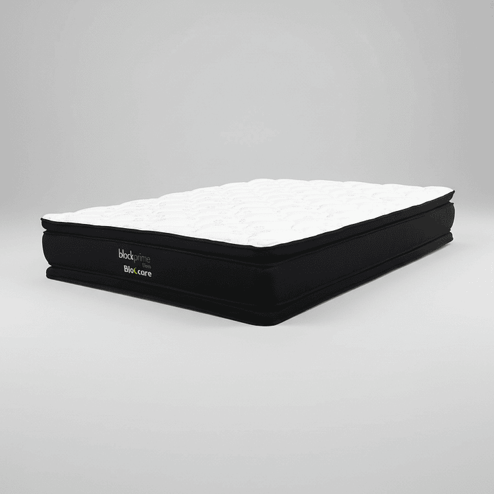 Cama King Box 8 cm + Colchon Black Prime - Modelo Dos - Patas De Madera (Gris) 11