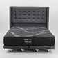 Cama Super King Box 8 cm + Colchon Black Prime - Modelo Uno+ Respaldo / Con Ruedas A Eleccion (Gris) - Miniatura 7