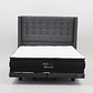 Cama 2 Plaza Box 8 cm + Colchon Black Prime - Modelo Dos + Respaldo / Con Ruedas A Eleccion (Gris) - Miniatura 8