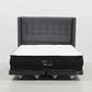 Cama King Box 8 cm + Colchon Black Prime - Modelo Dos + Respaldo / Con Ruedas A Eleccion (Gris) - Miniatura 6