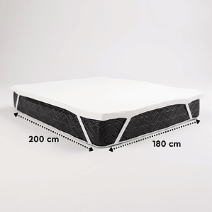 Sobre Colchón Topper De Espuma Visco Elástica Tamaño King (2da Selección) 