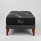 Cama 1 Plaza Box 13 cm + Colchon Black Prime - Modelo Uno / Con Patas De Madera (Gris) - Miniatura 8