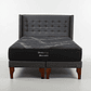 Cama Super King Box 13 cm + Colchon Black Prime - Modelo Uno + Respaldo / Con Patas De Madera (Gris) - Miniatura 8
