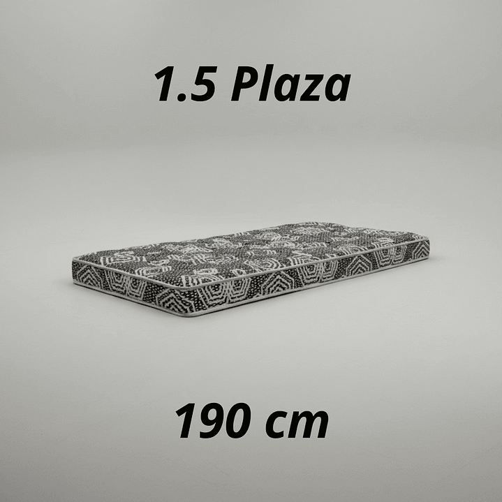Colchón 1.5 Plaza Modelo IDEAL Largo 190 cm  1