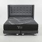 Cama Super King Box 13 cm + Colchon Black Prime - Modelo Uno+ Respaldo / Con Ruedas A Eleccion (Gris) - Miniatura 7