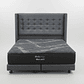 Cama Super King Box 13 cm + Colchon Black Prime - Modelo Uno+ Respaldo / Con Ruedas A Eleccion (Gris) - Miniatura 9