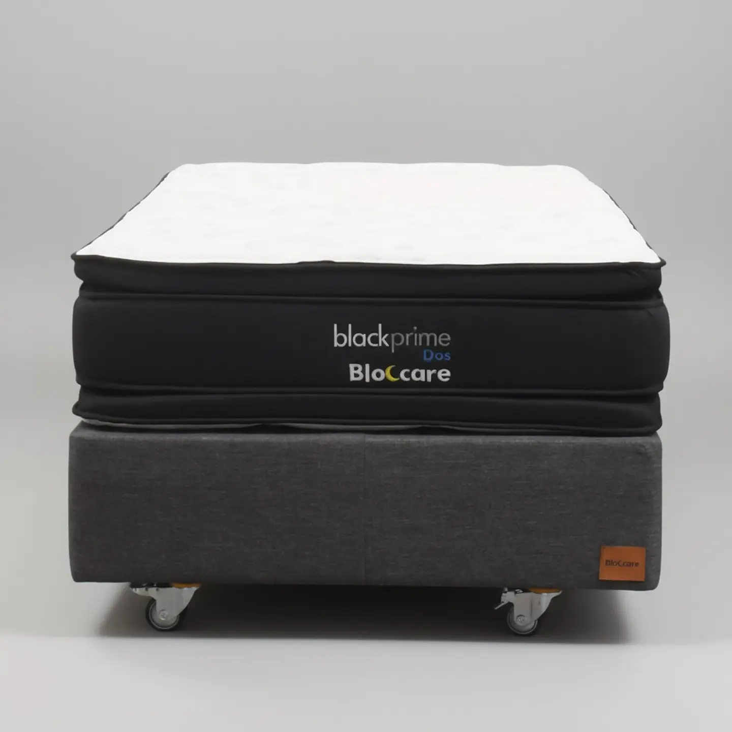 Cama 1.5 Plaza Box 30 cm + Colchon Black Prime - Modelo Dos - Ruedas A Eleccion (Gris) 7