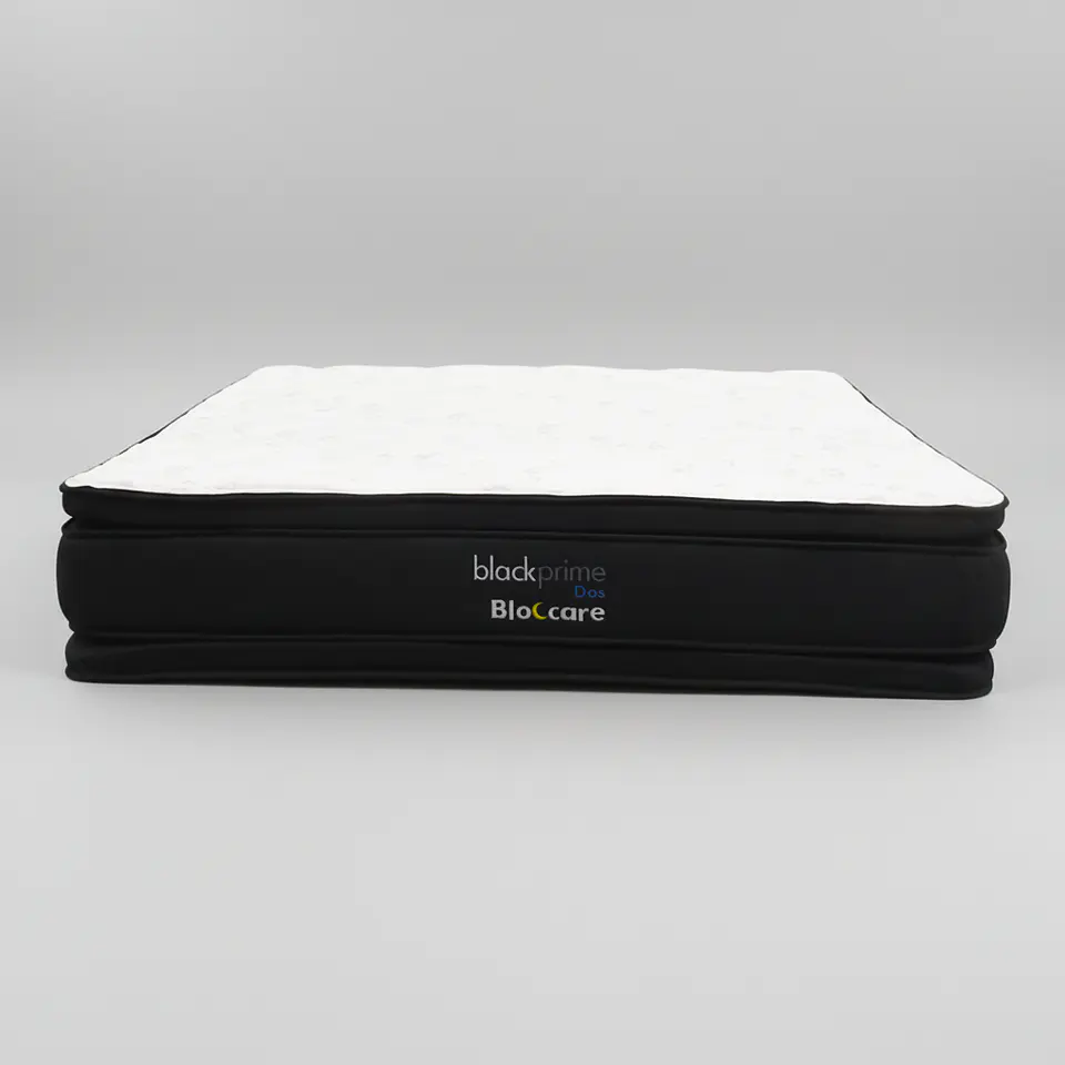 Cama 2 Plazas Box 30 cm + Colchon Black Prime - Modelo Dos - Ruedas A Eleccion (Gris) 11