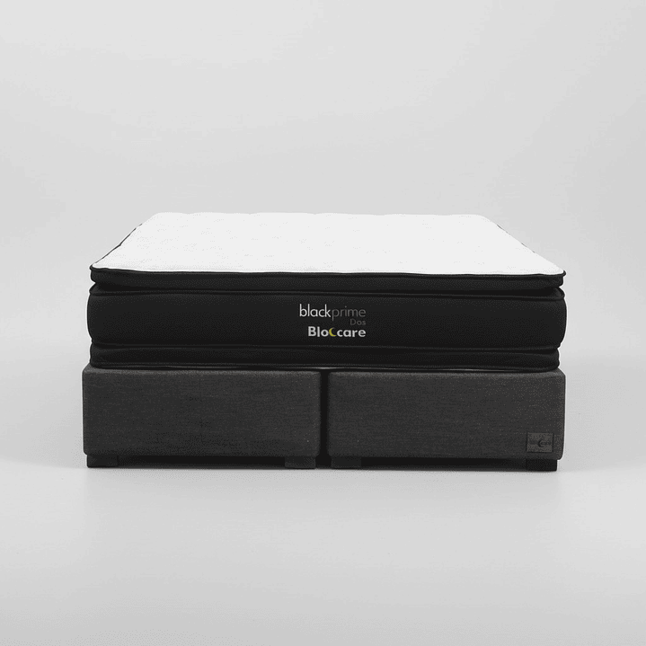 Cama King Box 30 cm + Colchon Black Prime - Modelo Dos - Patas De Madera (Gris) 2