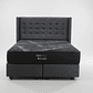 Cama Super King Box 30 cm + Colchon Black Prime - Modelo Uno+ Respaldo / Con Ruedas A Eleccion (Gris) - Miniatura 9