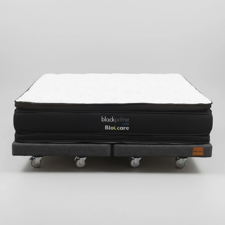 Cama Super King Box 13 cm + Colchon Black Prime - Modelo Dos - Ruedas A Eleccion (Gris) 5